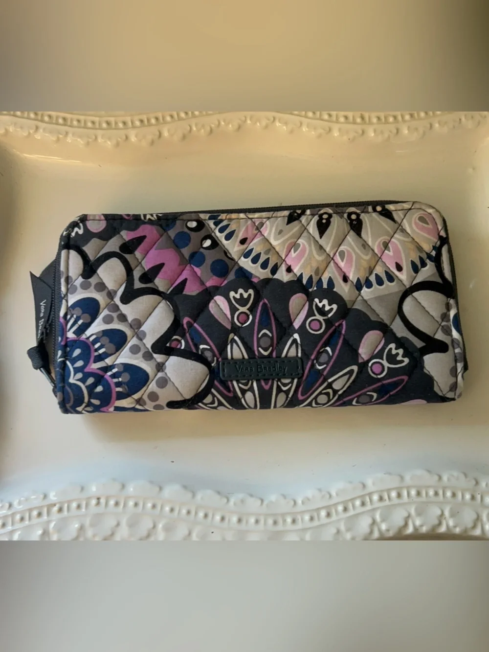 Vera Bradley RFID Accordion Wallet Organizer Clutch in Mimosa Medallion NWT - Picture 2 of 6